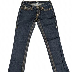 VNTG True Religion Bobby Super T Dark Wash Straight Leg Denim Jeans Women's 26